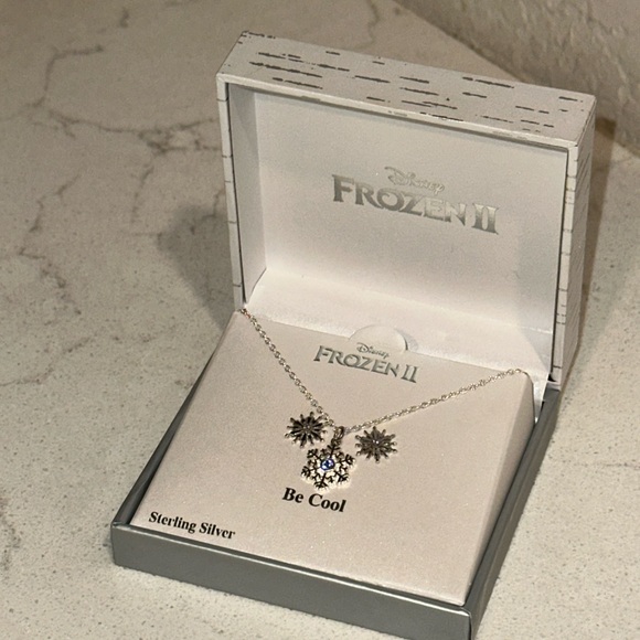 Disney Frozen II Limited Release Sterling Silver Necklace and Earring Set